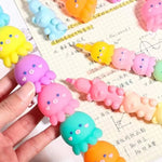 5 Colors Cute Octopus Highlighter Watercolor Highlighter and Graffiti Markings for School and Office