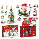 Christmas Building Blocks Set Box Kids Toys 24Years Xmas Advent Calendar Bricks Diy Kit Gift for Children 6 Years Old and Above