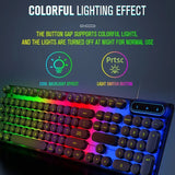 USB Wired Gaming Keyboard Mouse Combos PC Rainbow Colorful LED Backlit Gaming Mouse and Keyboard Set Kit for Home Office Gamer