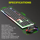 Computer Desktop Gaming Mouse and Keyboard Mechanical Feel RGB Led Light Backlit