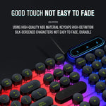 USB Wired Gaming Keyboard Mouse Combos PC Rainbow Colorful LED Backlit Gaming Mouse and Keyboard Set Kit for Home Office Gamer