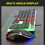 Computer Desktop Gaming Mouse and Keyboard Mechanical Feel RGB Led Light Backlit