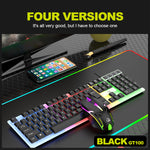 Computer Desktop Gaming Mouse and Keyboard Mechanical Feel RGB Led Light Backlit