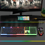 Computer Desktop Gaming Mouse and Keyboard Mechanical Feel RGB Led Light Backlit