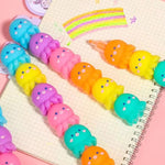 5 Colors Cute Octopus Highlighter Watercolor Highlighter and Graffiti Markings for School and Office