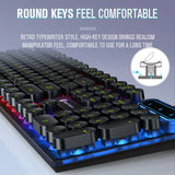 USB Wired Gaming Keyboard Mouse Combos PC Rainbow Colorful LED Backlit Gaming Mouse and Keyboard Set Kit for Home Office Gamer