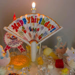 1PC Surprise Candle Creative Party Birthday Cake Decoration Candle Funny Clown Fan Cake Decoration Candle Party Happy Birthday