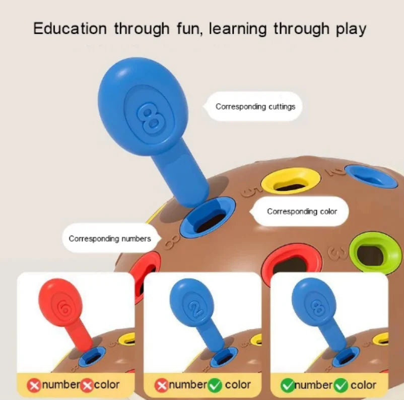 Hedgehog Montessori Baby Toys Hand-Eye Coordination Fine Motor Training Develop Concentration Children Sensory Educational Toy