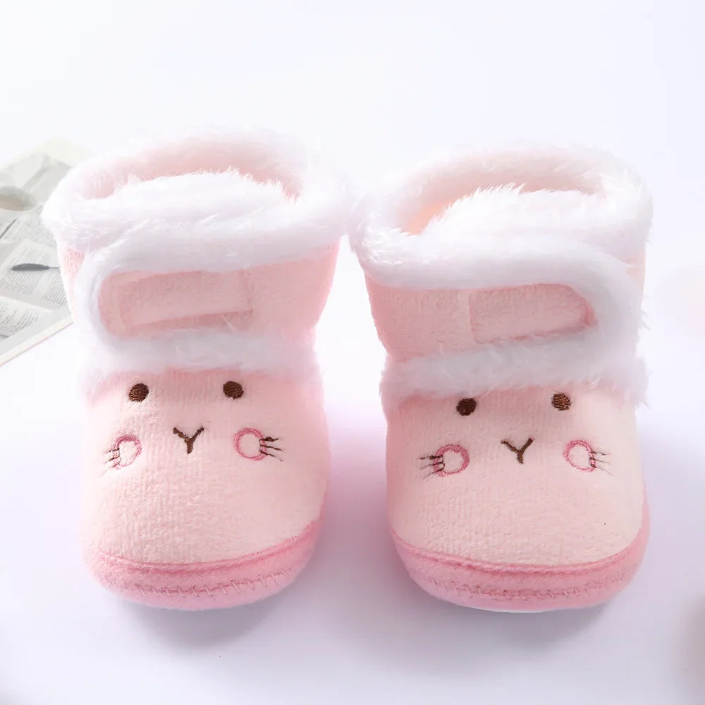 Newborn Baby Girls Boys Soft Booties Solid Pompom Snow Boots Infant Toddler Newborn Warming Shoes New Fashion Comfortable Shoes