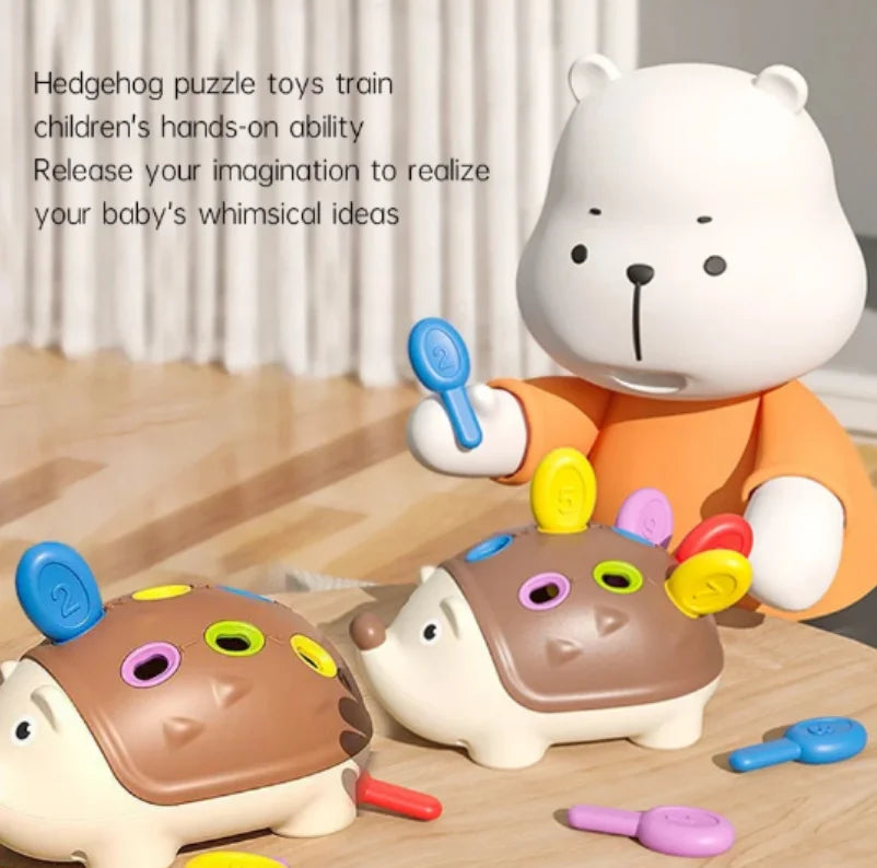 Hedgehog Montessori Baby Toys Hand-Eye Coordination Fine Motor Training Develop Concentration Children Sensory Educational Toy