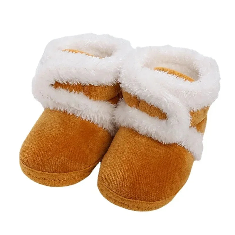 Newborn Baby Girls Boys Soft Booties Solid Pompom Snow Boots Infant Toddler Newborn Warming Shoes New Fashion Comfortable Shoes