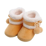 Newborn Baby Girls Boys Soft Booties Solid Pompom Snow Boots Infant Toddler Newborn Warming Shoes New Fashion Comfortable Shoes