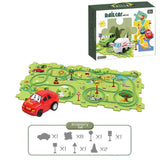 New Children'S Rail Car Jigsaw Puzzle Toy Multifunctional Train Diy Mini Street Sign Assembly Toy Boy Girl Birthday Set Gift