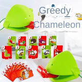 Frog Lizard Mask Wagging Tongue Lick Cards Board Games for Children Family Party Toys Antistress Funny Desktop Puzzle Game Toys