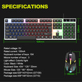 Computer Desktop Gaming Mouse and Keyboard Mechanical Feel RGB Led Light Backlit