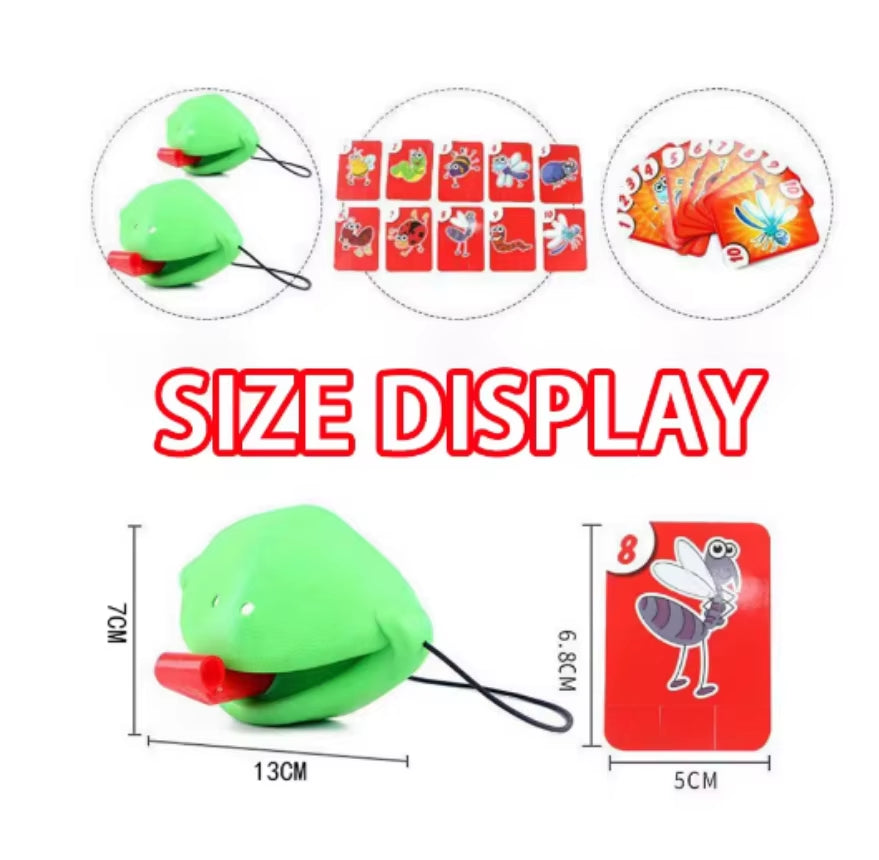 Frog Lizard Mask Wagging Tongue Lick Cards Board Games for Children Family Party Toys Antistress Funny Desktop Puzzle Game Toys