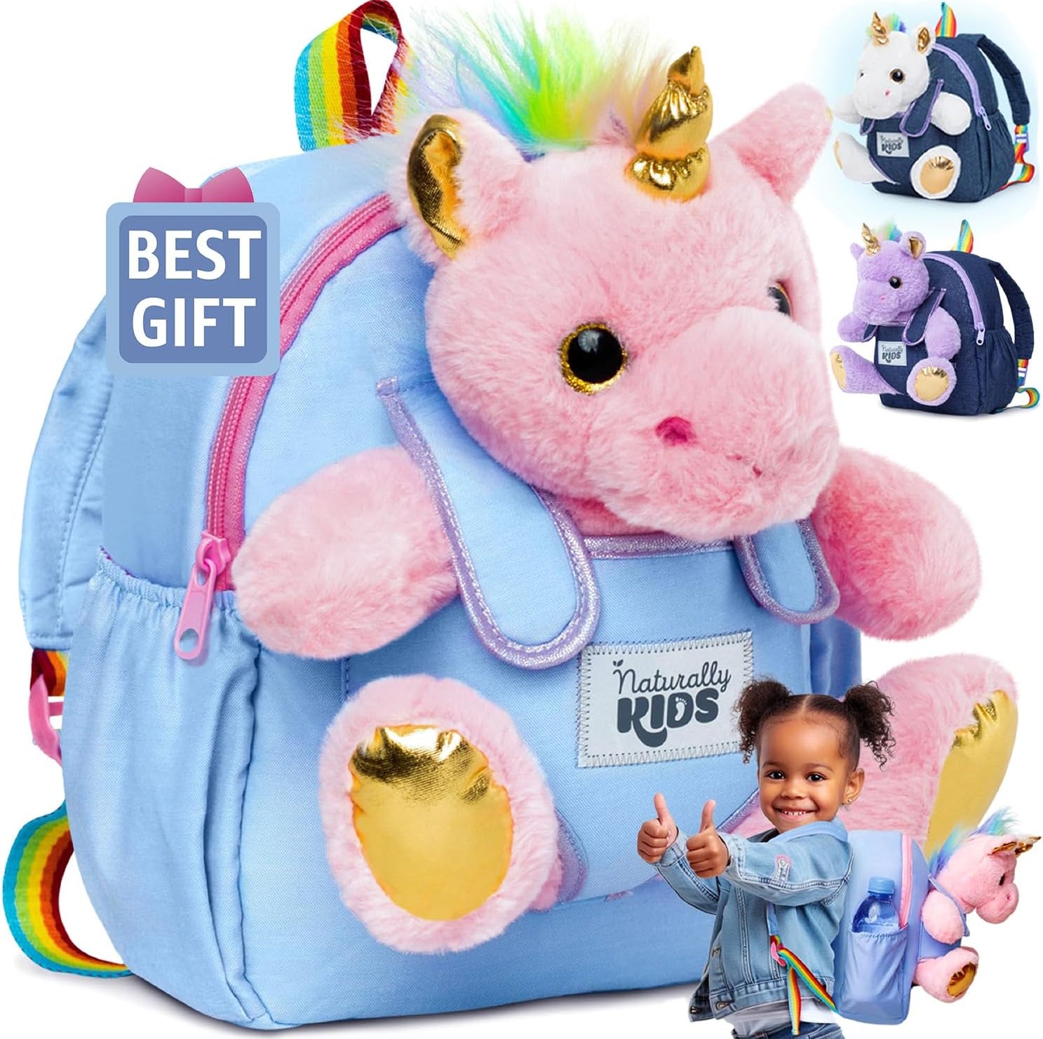 Pink Unicorn Toys for 3 Year Old Girl, 3 Year Old Girl Gifts, Gifts for 2 Year Old Girls, Gifts for 3 Year Old Girl, Toddler Unicorn Backpack