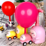 Children Power Balloon Car Montessori Toys Novelty Cartoon Inertial Air Balloon Launch Tower Vehicle Educational Toys Kids Gift