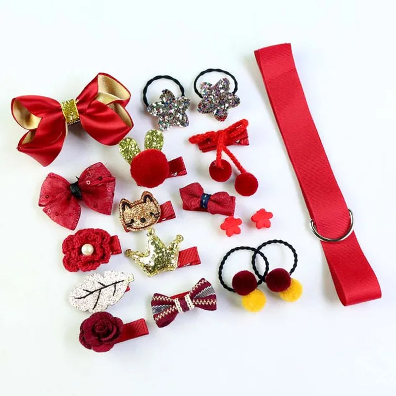 18Pcs/Cover Cute Hairpins Set Girls'