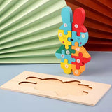 Montessori Wooden Toddler Puzzles Educational Dinosaur Toy