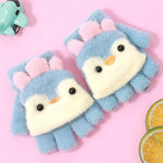 Rabbit Ears  Knitted Fingerless Gloves for kids