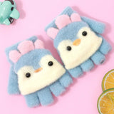 Rabbit Ears  Knitted Fingerless Gloves for kids