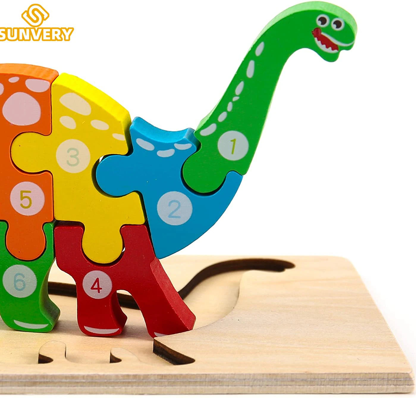 Montessori Wooden Toddler Puzzles Educational Dinosaur Toy