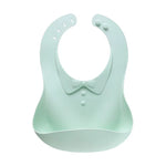 Baby Food Grade Silicon Bibs Waterproof Solid Infant Bandana Bib