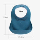 Baby Food Grade Silicon Bibs Waterproof Solid Infant Bandana Bib