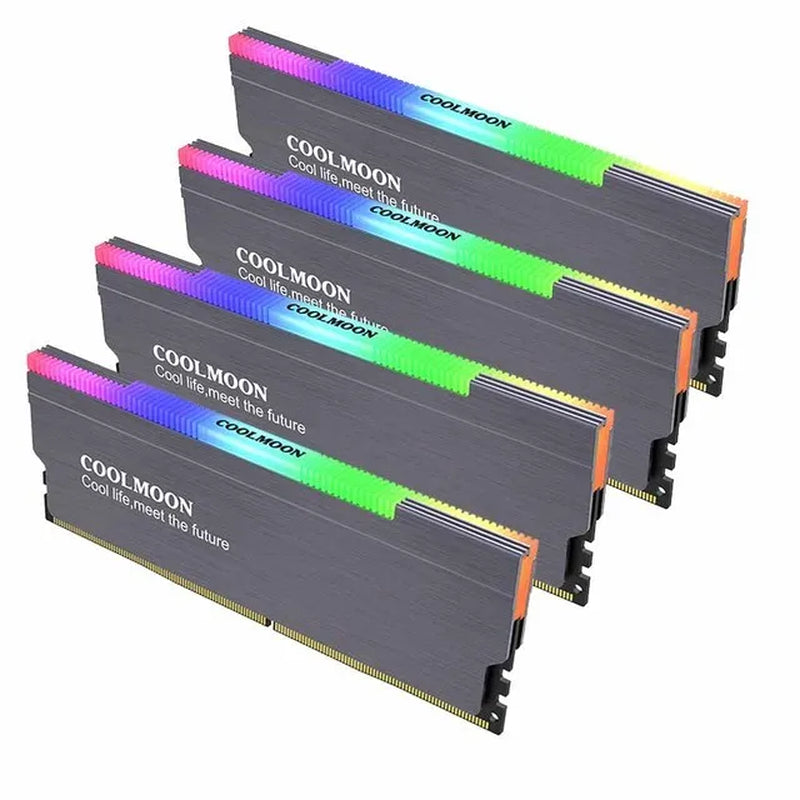 4-1PCS RAM Heatsink Radiator 5V 3PIN ARGB PC Memory Cooling Vest Heat Sink Cooler for DDR2 DDR3 DDR4 DDR5 Desktop PC Ram Memory