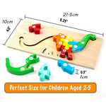 Montessori Wooden Toddler Puzzles Educational Dinosaur Toy