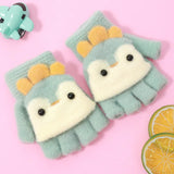 Rabbit Ears  Knitted Fingerless Gloves for kids