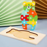 Montessori Wooden Toddler Puzzles Educational Dinosaur Toy